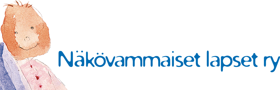 Näkövammaiset lapset ry:n logo, joka on piirroskuva hymyilevän lapsen kasvoista.